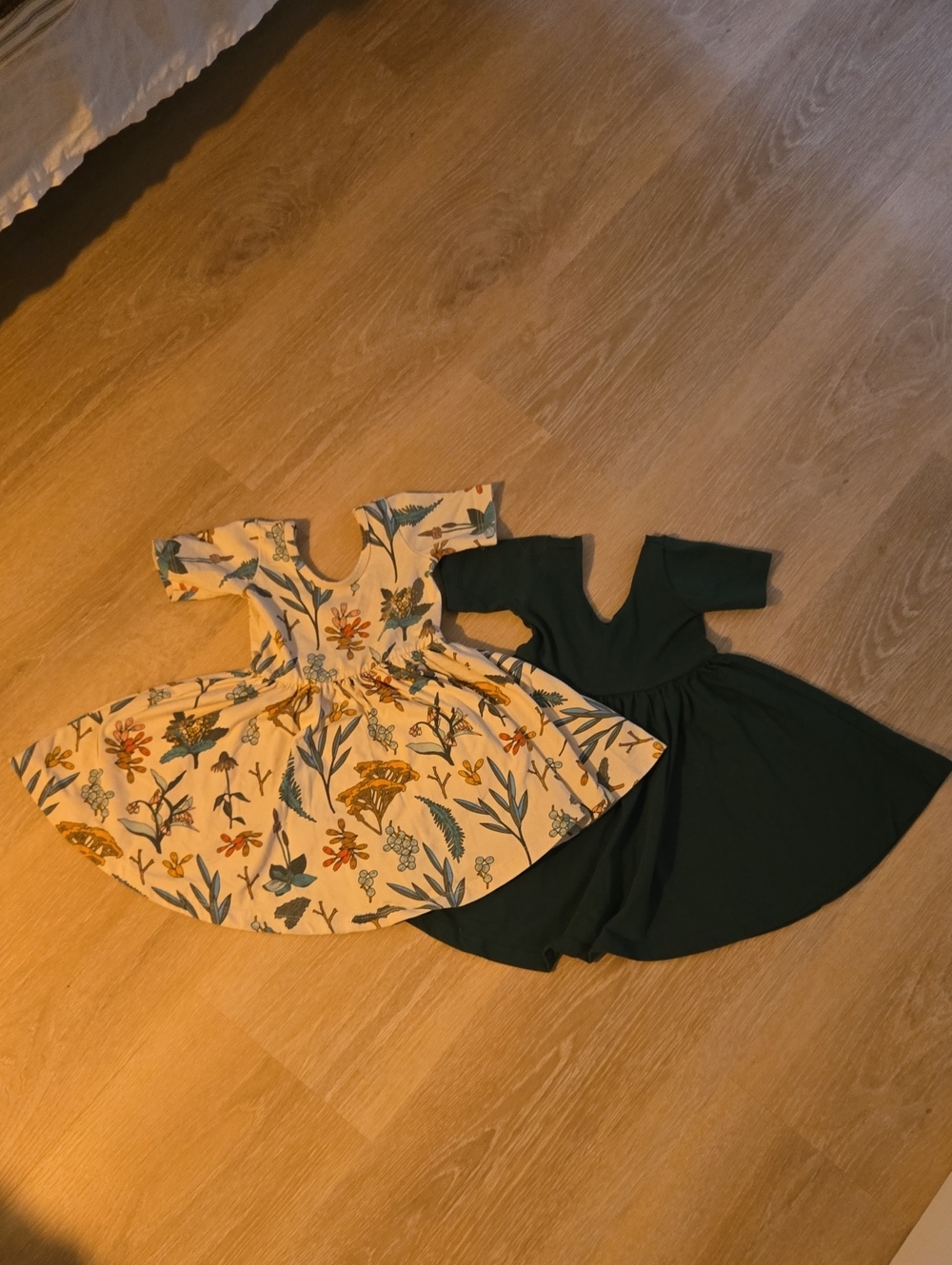Alice And Ames The Ballet Dress in Herbal Study And Forest Green Bundle Size 2